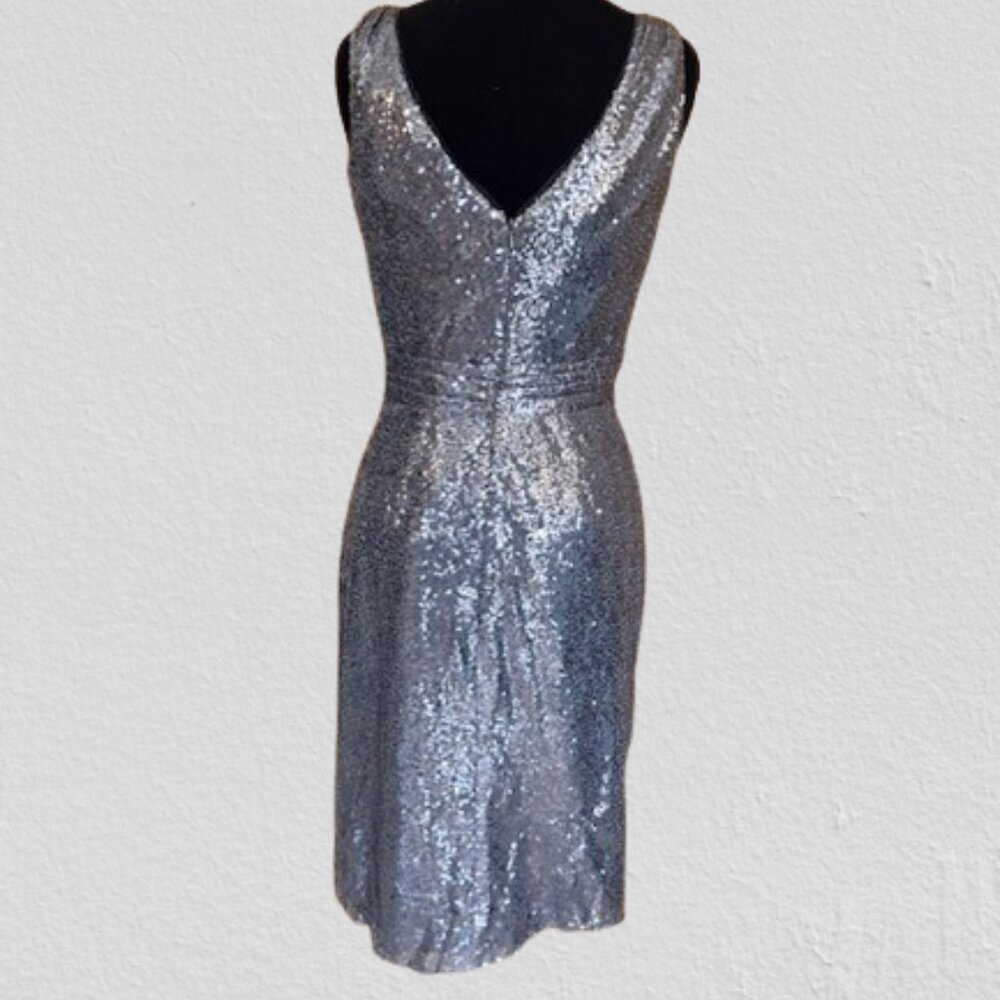 Jasmine Knee Length V-neck Sequin Dress  FD026   NWT Boutique - Picture 2 of 10